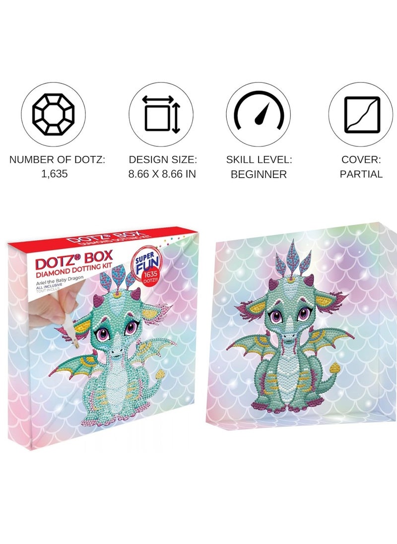 Dotz DIAMOND DOTZ Ariel The Baby Dragon DotsBox, Partial Drill Diamond Painting Kits - No:DBX.010  - Image 5