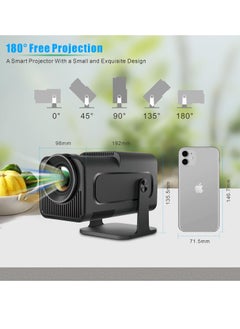 Mi VAZA Portable Projector, 4k HD Smart WIFI Android Smart Projector , USB Mini Outdoor Movie Projector, LED Video Smart Home Theater Projectors For Home Office, (1pc, Black 2)  - Image 2
