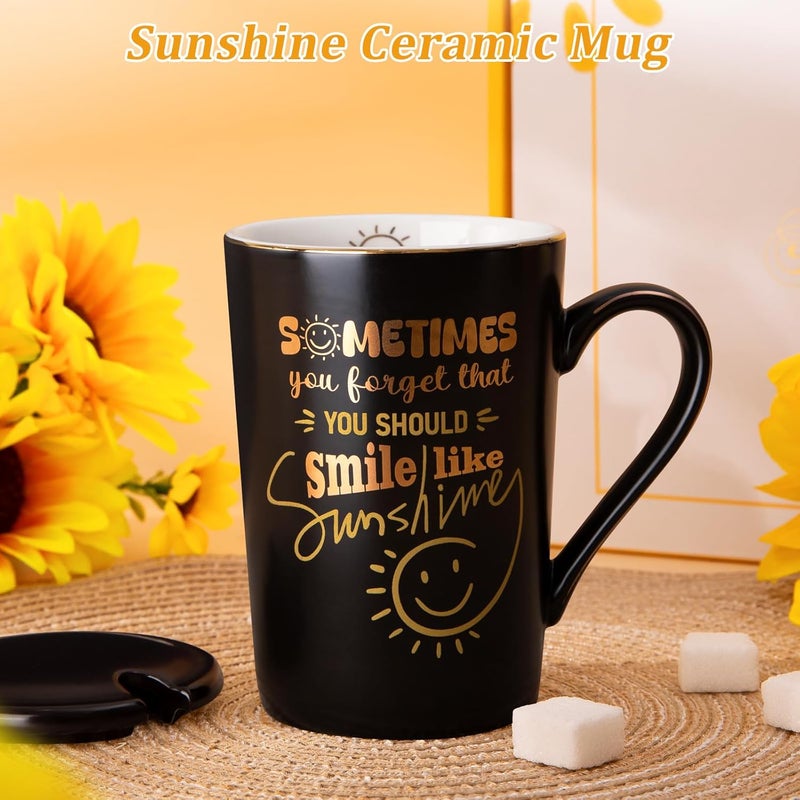 ALBISS Inspiring Gifts for Women, 12pcs Sunflower Sending Sunshine Gifts Set - Thoughtful Unique Thank You Gift Basket for Birthday Christmas Memorialization Gift for Best Friends，Sister，Daughter，Wife - Image 3