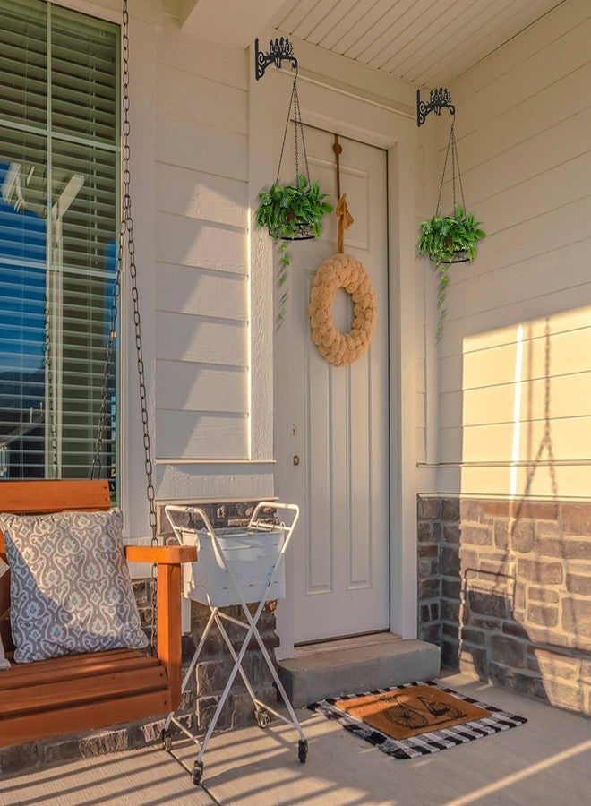 Qiaomeiysp 4-Pack Aesthetic Wall Plant Hanger Indoor and Outdoor - 10 Inch Metal Hanging Plant Bracket with Beautiful Bird Pattern - Heavy Duty Plant Hooks for Hanging Plants, Bird Feeder, Wind Chime, Lantern - Image 5