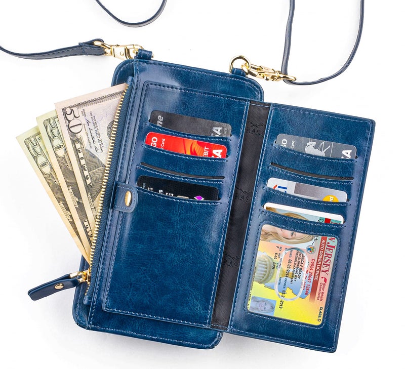 Claasico Crossbody Phone Purse for Women â€“ RFID Phone Case Wallet w/Magnetic Closure & Separate Zipper Pocket Crossbody Bag - Image 4