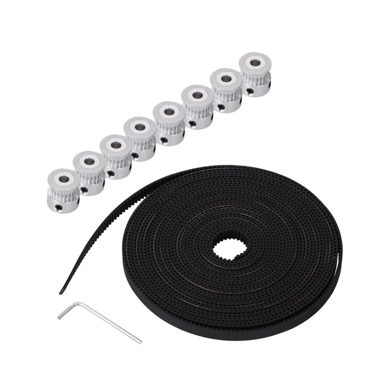 Healeved 8pc Teeth Timing Pulley Wheels Timing Belt Wrench for Printer Parts Pu Construction High Precision for Linear Motion and CNC Applications - Image 1