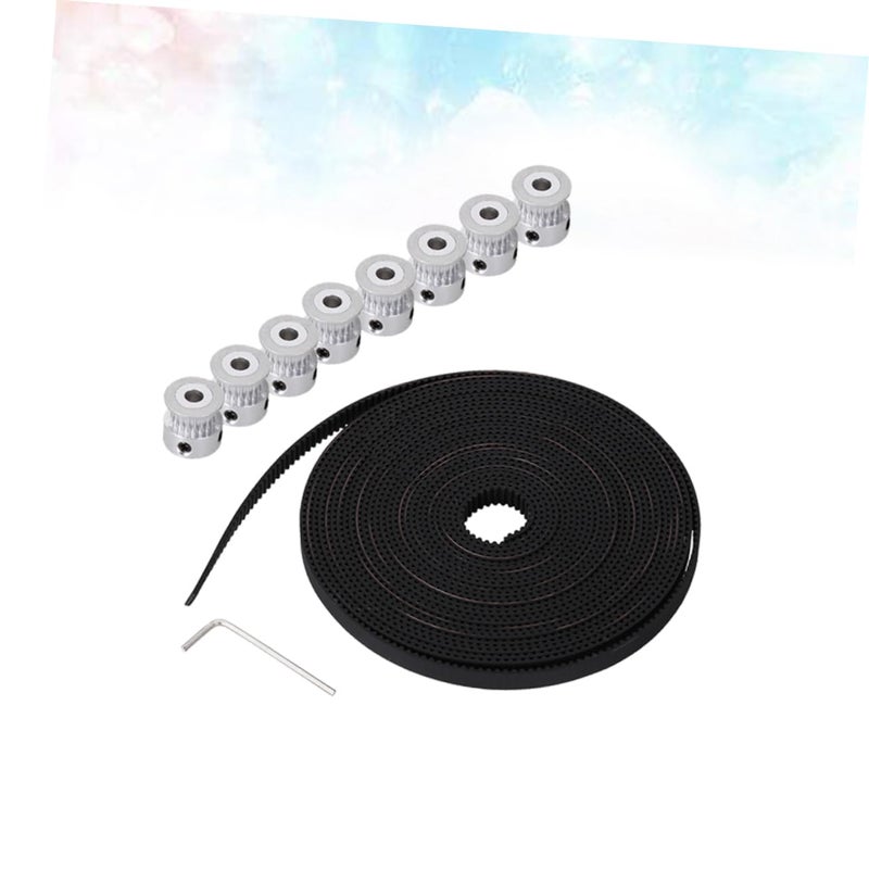Healeved 8pc Teeth Timing Pulley Wheels Timing Belt Wrench for Printer Parts Pu Construction High Precision for Linear Motion and CNC Applications - Image 4