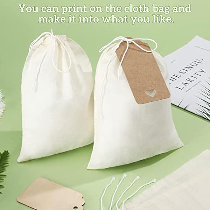 SYOSI Filter Bags  50 Reusable Cheesecloth Bags For Straining Tea Coffee Soup  Spices 6 X 8 Inch - Image 5