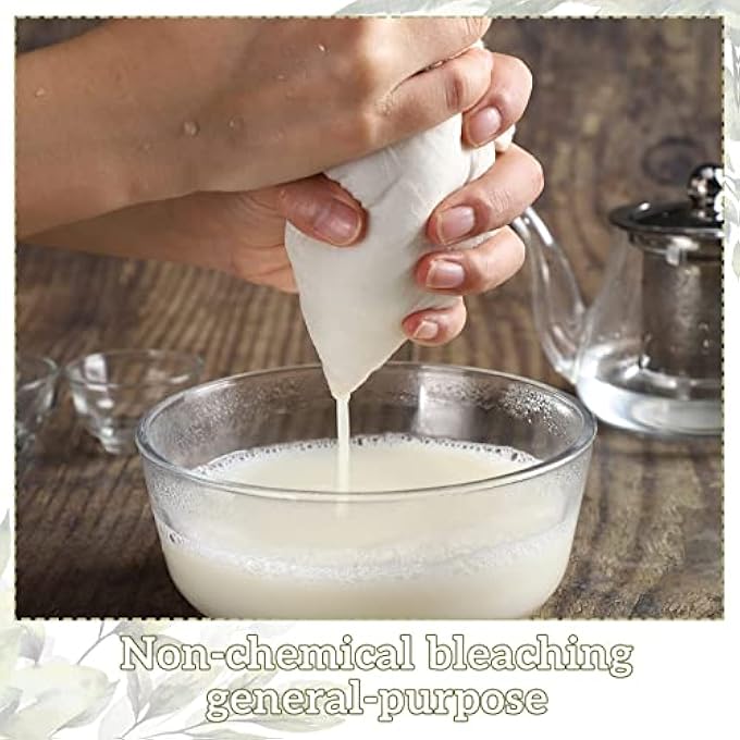 SYOSI Filter Bags  50 Reusable Cheesecloth Bags For Straining Tea Coffee Soup  Spices 6 X 8 Inch - Image 2