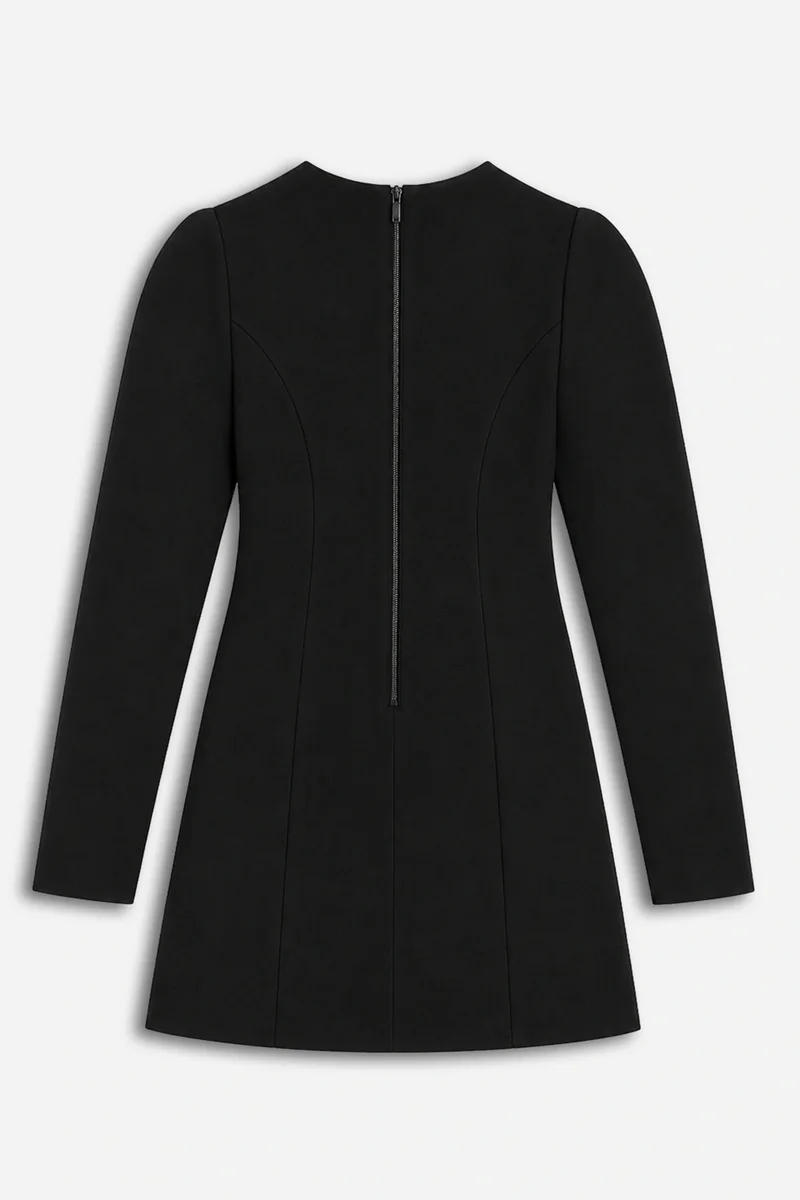 نوكتورن Balloon-Sleeve Structured Mini Dress