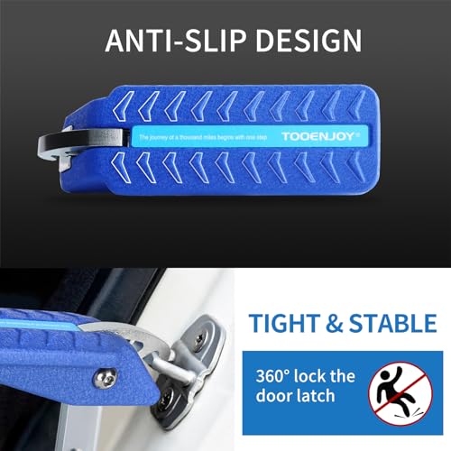 TOOENJOY Universal 5 Gear Adjustment Aluminum Car Door Step, Both feet Stand Pedal for Door Latch, Easy Access to Rooftop to Help Loading Cargo, Kayak.Suit for Most Car, SUV, Truck - Image 5