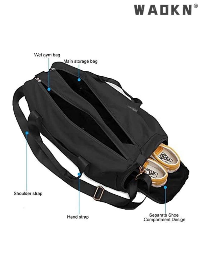 WAOKN Men and Women Gym Shoes Compartment Sports Bag: A Spacious, Durable, and Stylish Option for All Your Athletic Needs – Perfect for Carrying Shoes, Clothes, and Accessories  - Image 3