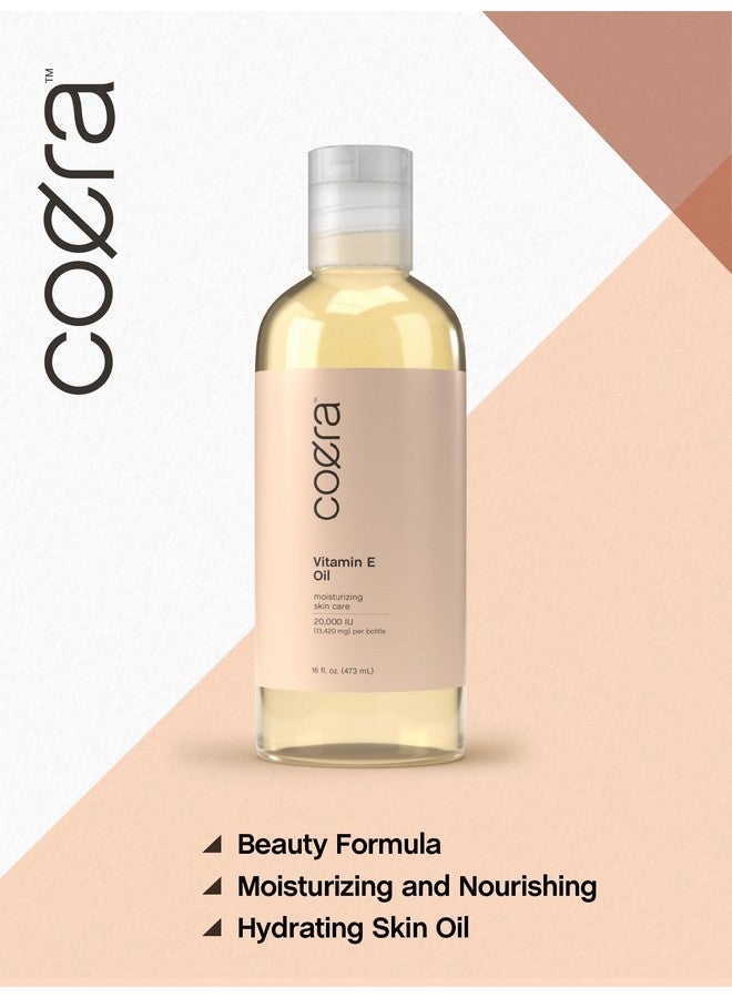 Coera Vitamin E Oil 20000 Iu 16 Fl Oz Moisturizing & Hydrating For Skin Face Hands And Body Free Of Parabens Sls & Fragrances - Image 3