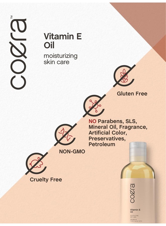 Coera Vitamin E Oil 20000 Iu 16 Fl Oz Moisturizing & Hydrating For Skin Face Hands And Body Free Of Parabens Sls & Fragrances - Image 4