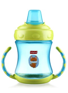 babyhug Babyhug Twin Handle Spout Sipper Bottle for Babies, BPA Free, Spill-free, Green, 250 mL - 6+ Months  - Image 1
