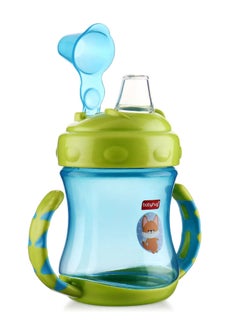 babyhug Babyhug Twin Handle Spout Sipper Bottle for Babies, BPA Free, Spill-free, Green, 250 mL - 6+ Months  - Image 2