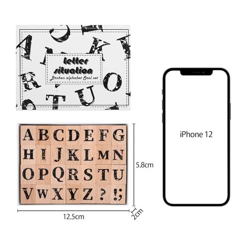 Dizdkizd 28-Piece Capital Letter Stamps, Cute Alphabet Rubber Stamp Set, Wooden Rubber Stamps Journaling Stamps Crafting Stamp for Scrapbooking, Envelope, Card Making - Image 5