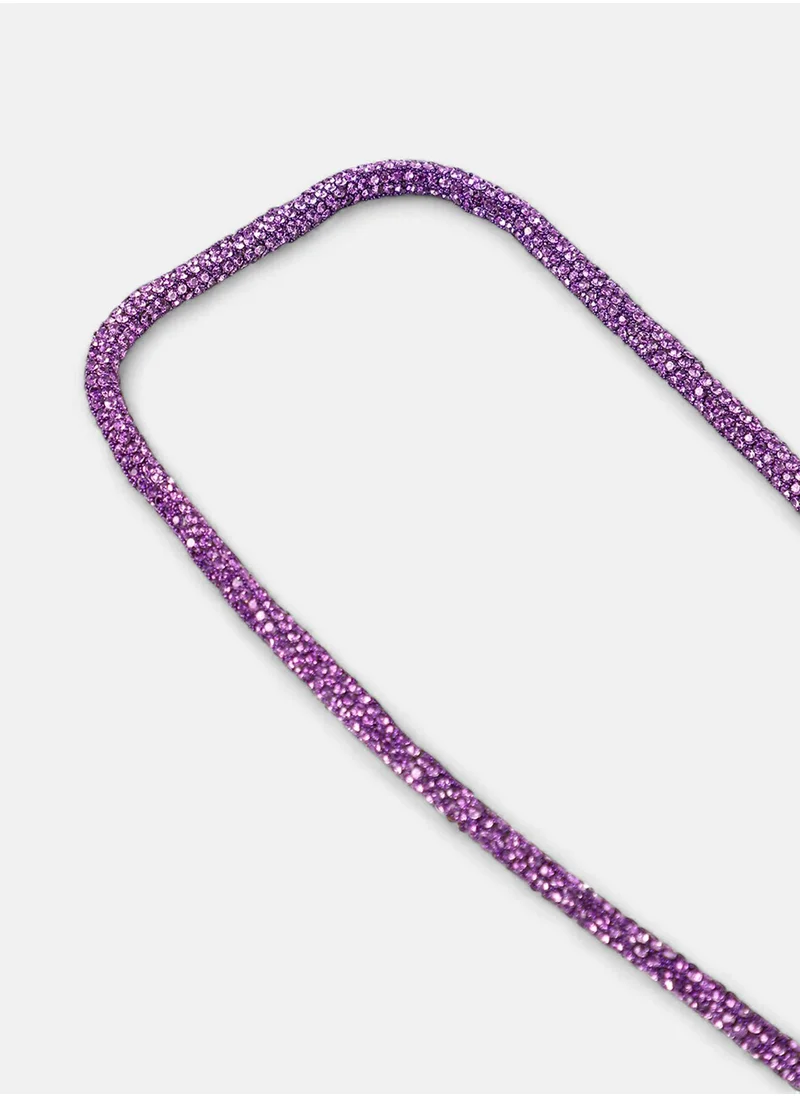SOHI The Jingle Sautoir Stones Studded Necklace