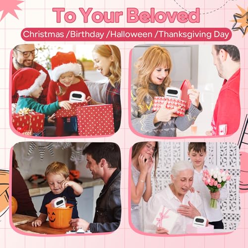 Ponek Sticker Printer Machine, Print Pods Mini Maker with 1 Roll Paper, Mini Portable Sticker Maker Y02C, Bluetooth Inkless for Phone, Thermal Portable Machine for Journal, Note, Photos, Learning - Image 3
