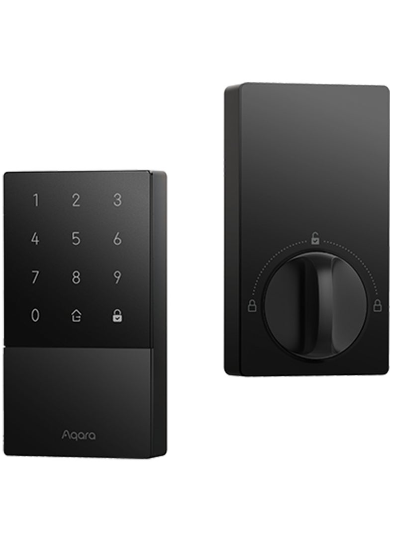 Aqara - Smart Lock U50,Keyless Entry Door Lock with Apple Home Key,App Remote Control, Support Apple HomeKit,Matter,Google Home,Alexa, IFTTT,Global version-Black - Image 1