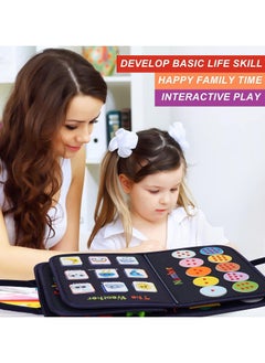 unikbebe 8-in-1 Multifunctional Busy Board Montessori Toy, Educational Sensory Activity Board, Felt Busy Book for Quiet Play, Portable Travel Toy for Toddler Fine Motor Skills, Interactive Learning & Early Development, Ideal for Kids Ages 2+  - Image 1