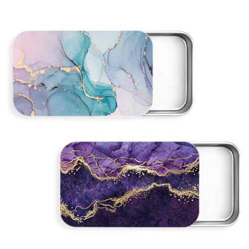 Gerkia 2Pack Travel Floss Picks Case, Refillable Portable Floss Pick Holder and Dispenser, Small Tin Box Containers. - Image 1