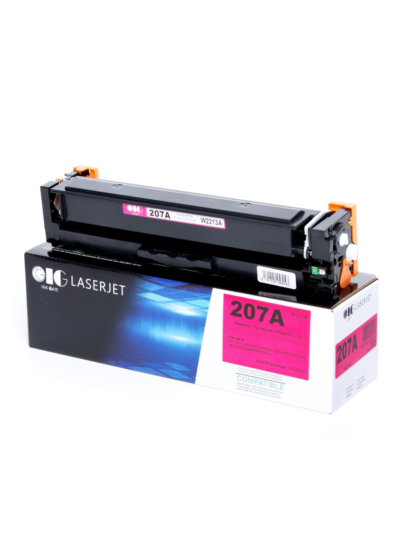 IG Compatible Magenta Toner Cartridge – 207A – for HP Color LaserJet Pro M255dw, M282nw, M283fdw (Up to 1,250 Pages) - Image 1