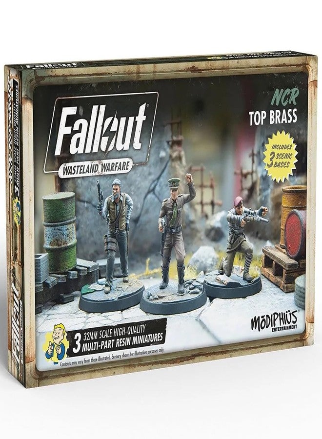 Modiphius Entertainment Fallout Wasteland Warfare: NCR Top Brass - 3 Figure Set, RPG - Image 2