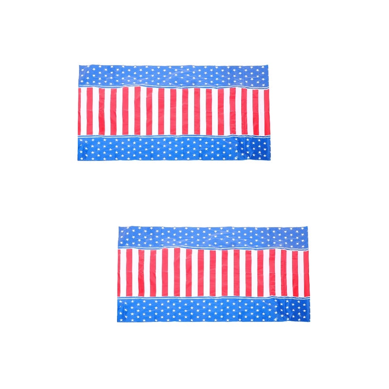 2pcs Patriotic Memorial Day Tablecloth Independence Day Tablecloth 4th of July Table Cover - Image 1