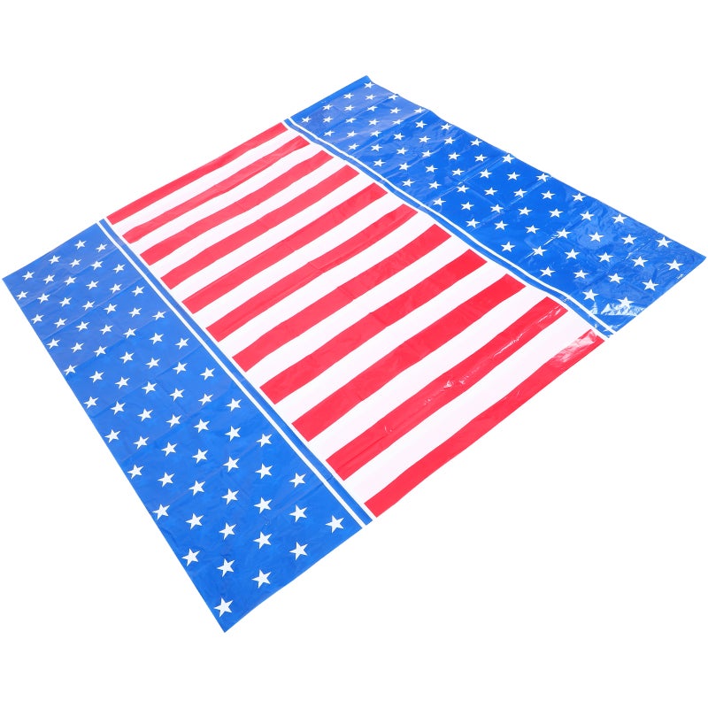 2pcs Patriotic Memorial Day Tablecloth Independence Day Tablecloth 4th of July Table Cover - Image 2