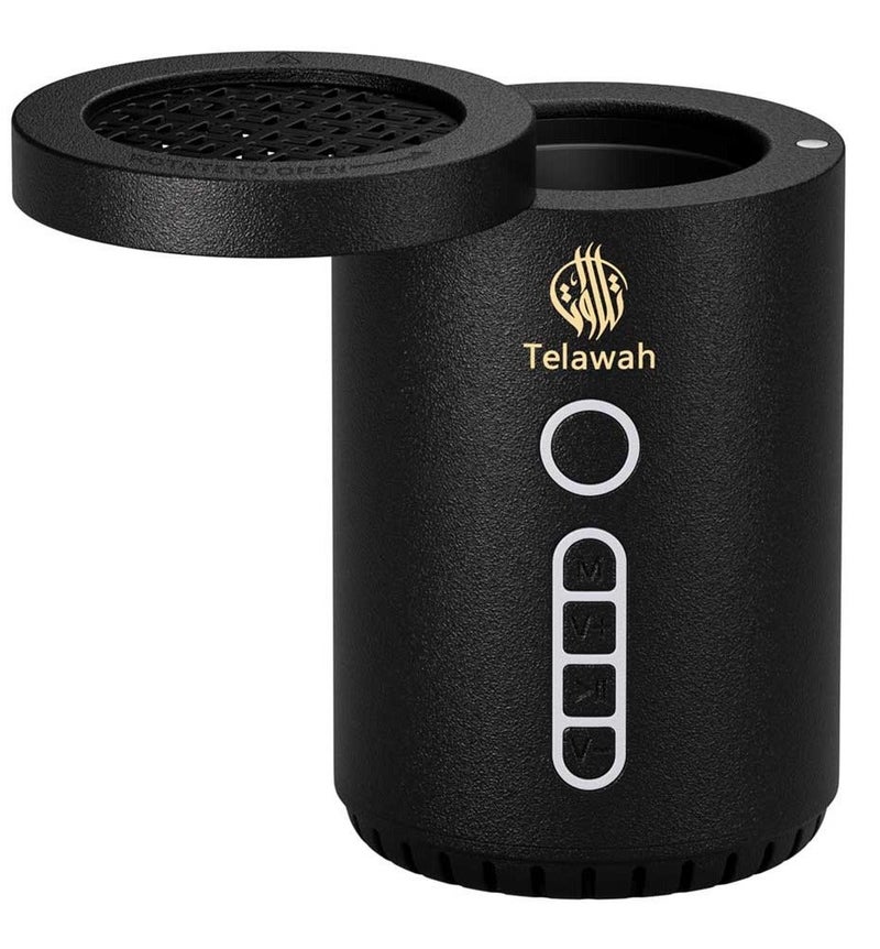 Telawah 2-in-1 Electric Bakhoor Burner and with Full Quran Bluetooth Speaker – Smart Arabic Oud Incense Burner with App and Remote Control with 16 Reciters and 18 Languages. - Image 1