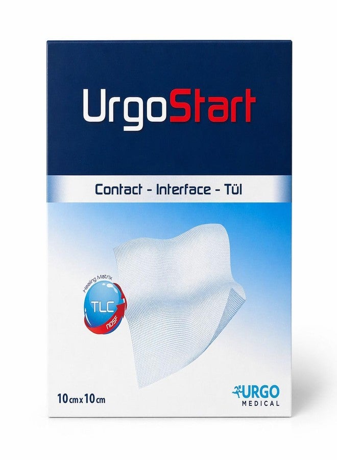 Urgo Start Contact Wound Dressing, 10cm x 10cm, White, Sterile, Non-Adherent Contact Layer, Sheet Form, Pack of 3