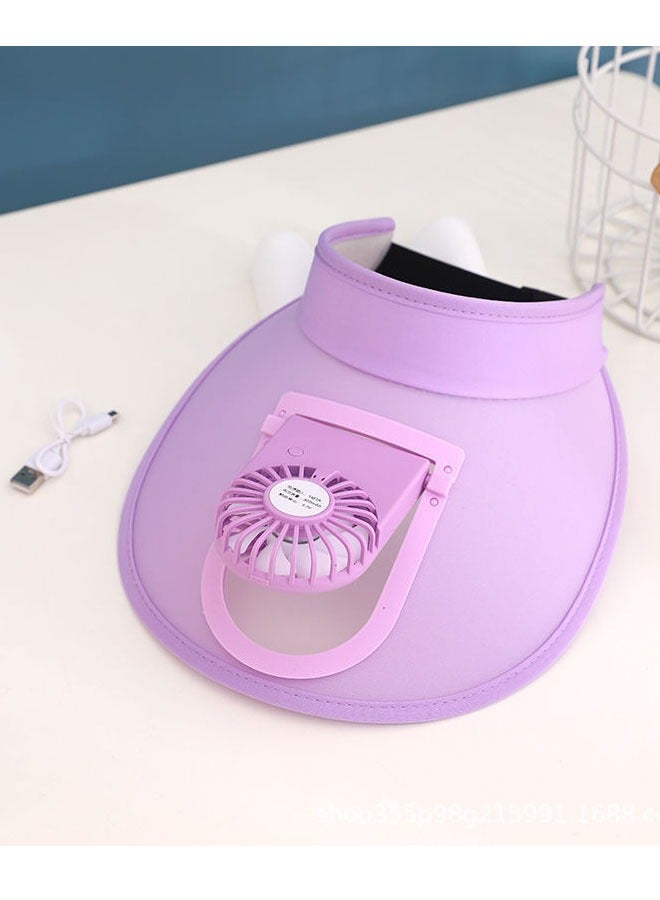 زفيف قبعات Sun Visor مع مروحة ، wvisor مع مروحة مدمجة 2 في 1 Fan Visor Hat قبعة التبريد في الهواء الطلق قبعة مروحة محمولة القبعة قابلة للتعديل مع مروحة الحكم الشمس مع 3 أوضاع مؤقت للنساء UPF 50+ - Image 2