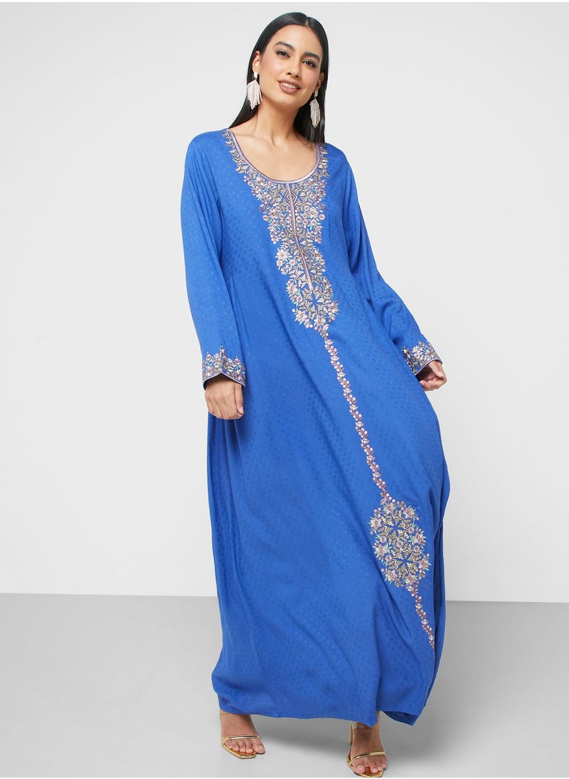 KASHKHA - Embroidered Knitted Jalabiya - Image 1