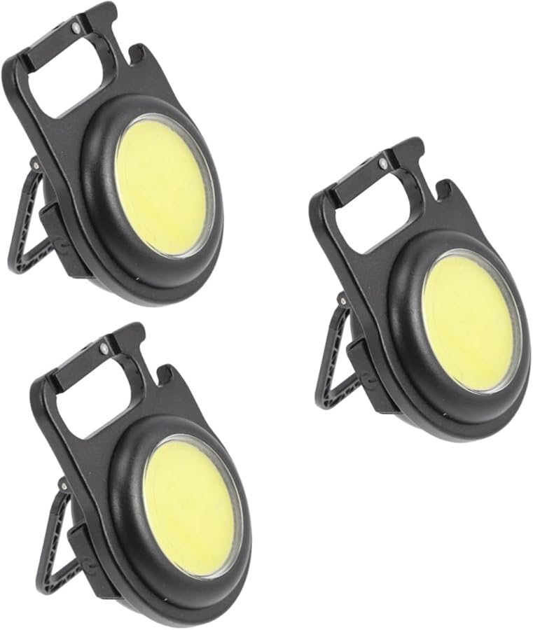3Pcs Rechargeable LED Keychain Flashlight Lantern For Outdoor Camping Emergency Light - Image 2
