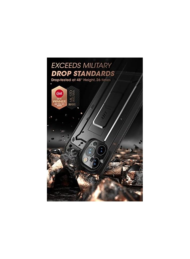 سوبكيس حافظة يونيكورن بيتل برو لهاتف آيفون 14 برو 6.1 بوصة، مع واقي شاشة مدمج ومسند ومشبك حزام وحافظة متينة شديدة التحمل - Image 3