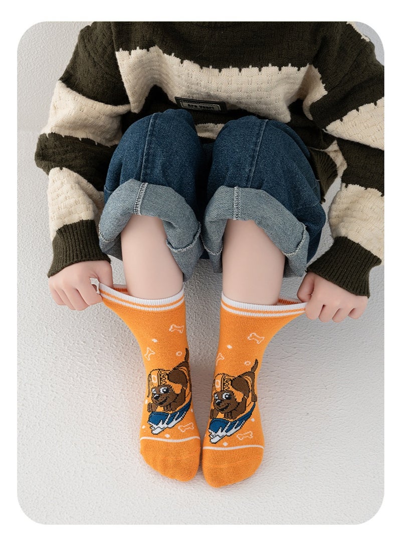 باو بترول جوارب أطفال بنقوش كرتونية، جوارب حتى منتصف الساق، جوارب قطنية، جوارب للخريف والشتاء، مريحة ومتعددة الاستخدامات (الحجم: L (مناسبة للأطفال من عمر 6 إلى 10 سنوات)) - Image 2