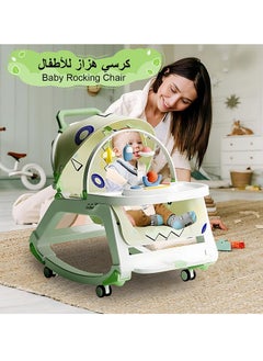 Gonice 5-In-1 Baby Rocking Chair With Removable Musical Toy Bar, Safety Belt, Adjustable Back Disk Shading Shed, 0 - 36 Months  - Image 5