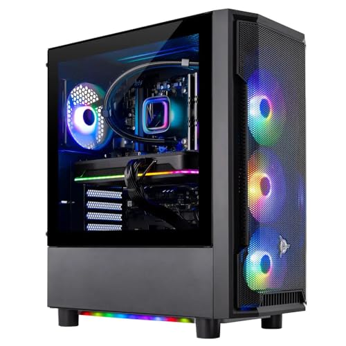 Skytech Gaming Shadow Gaming PC, AMD Ryzen 7 7800X3D 4.2GHz, NVIDIA RTX 5060 Ti 16GB, 1TB Gen4 NVMe SSD, 32GB DDR5 RAM 6000, 650W Gold PSU, 360 ARGB AIO, Wi-Fi, Win 11, Desktop - Image 1