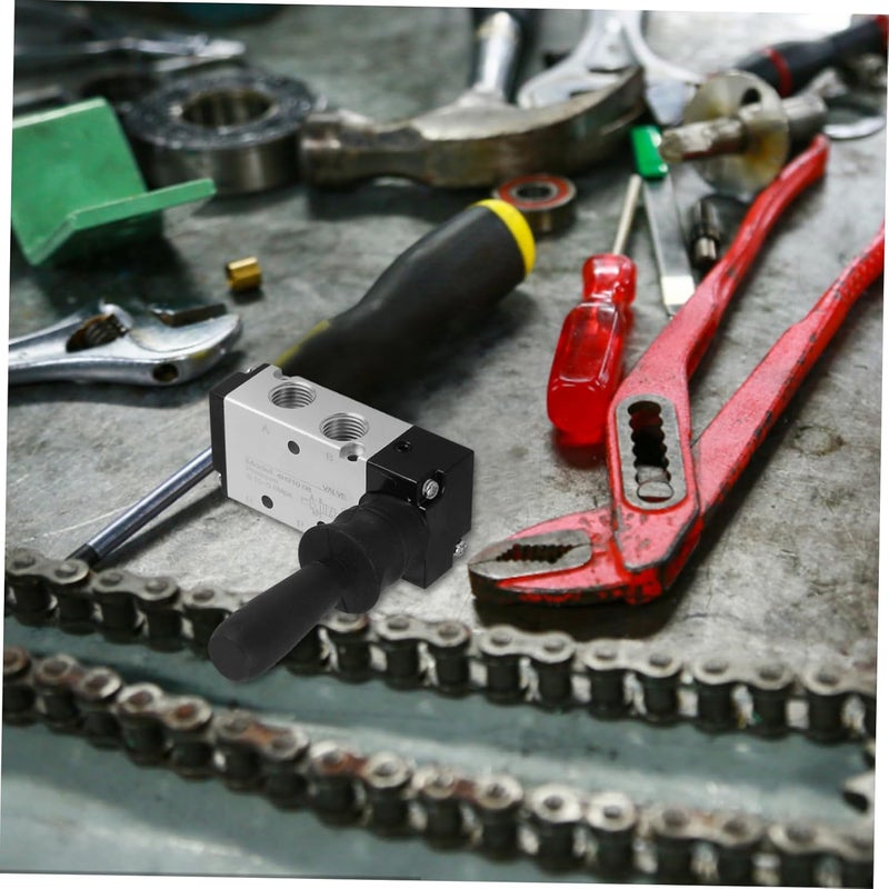 VOSAREA Pneumatic Hand Lever Control Valve Manual Operation for Air Cylinder and Mechanical Equipment - Image 4