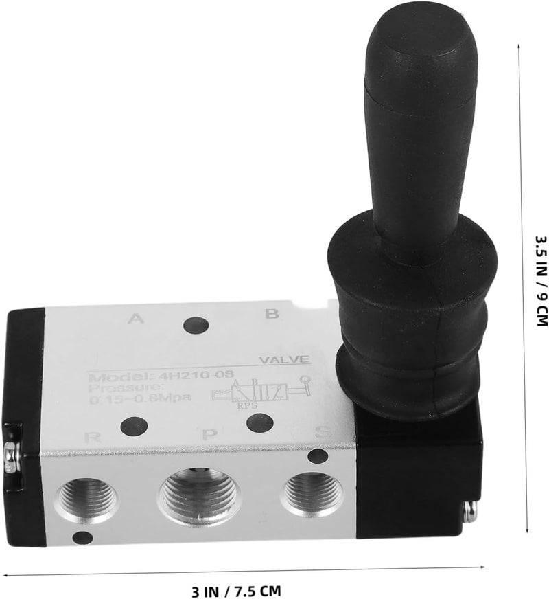 VOSAREA Pneumatic Hand Lever Control Valve Manual Operation for Air Cylinder and Mechanical Equipment - Image 5