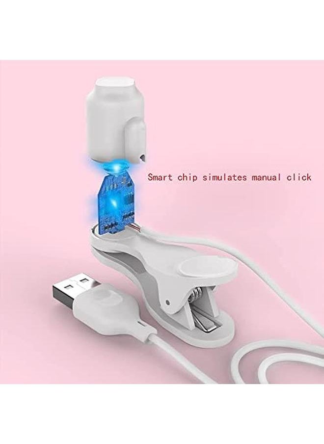 erorex - Auto Clicker Device For Mobile Phone And Tablet Computer Screen Simulated Finger Clicking Usb Simulator For Gaming Shopping Giving A Like In Tiktok Lightning Deal Live Broadcasts White - Image 1