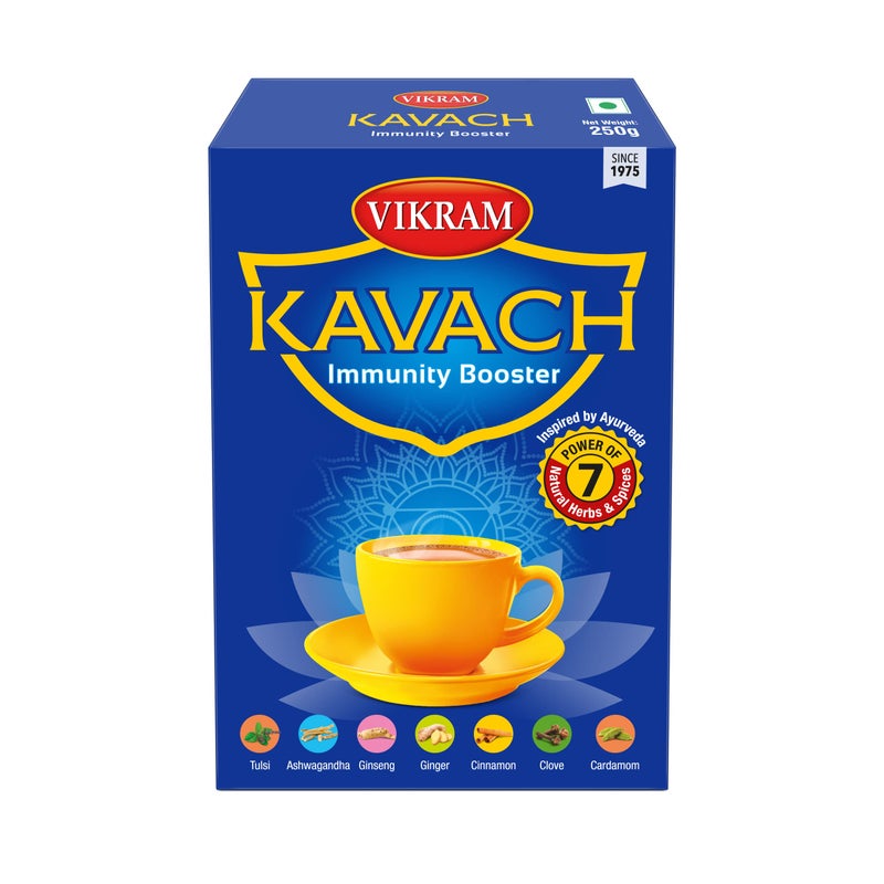 Vikram Tea Combo (Pack of 2) - Vikram Gold Special Mix Tea (Box) - 500gm | Vikram Kavach Immunity Booster Tea (Box) - 250gm - Image 3