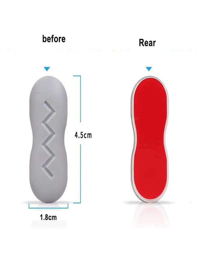 Quupy 8PCS Toilet Seat BumpersToilet Lid Seat Buffer Spacers with Strong Adhesive Universal Toilet Seat Buffer Toilet Lid Rubber Bumpers Each One with 2 Thickness TPE Pads(2 Heights) Used for Home Hotel - Image 2