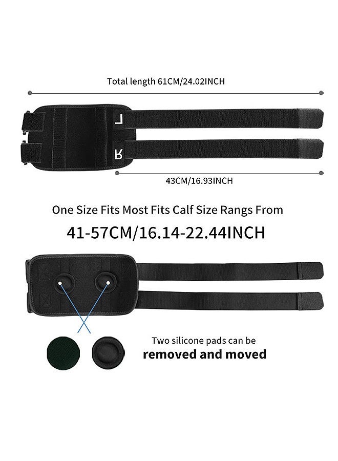 Blue zoo 2 Pcs Knee Brace with Side Stabilizers for Pain Relief, Dual Adjustable Knee Joint Protective Support, Targeted Compression for Maximum Relief (Black) - Image 2