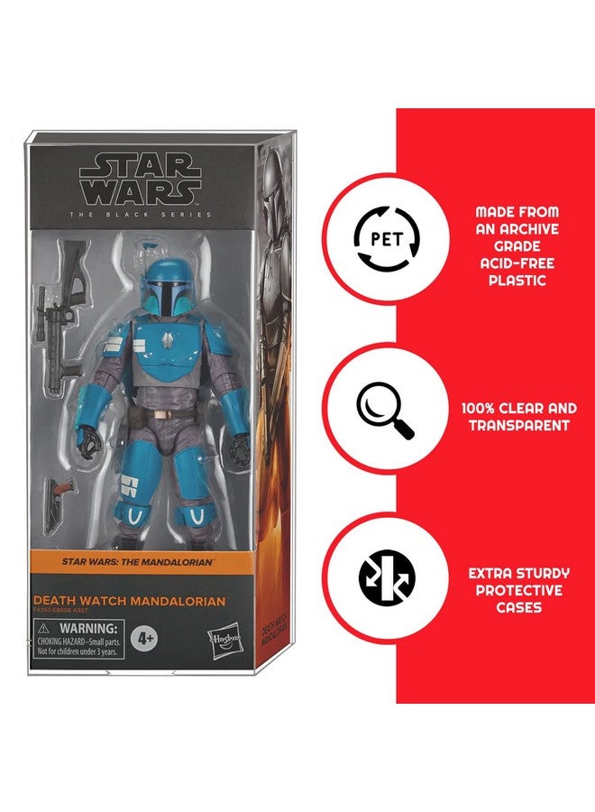 EVORETRO Action Figure Display Case Compatible With Star Wars Black Series With Angled Corners Regular 6" Action Figures Thick Ultra Clear Protective Cases Pet Plastic Box Protector 10 Pack - Image 5