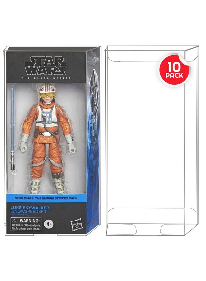 EVORETRO Action Figure Display Case Compatible With Star Wars Black Series With Angled Corners Regular 6" Action Figures Thick Ultra Clear Protective Cases Pet Plastic Box Protector 10 Pack - Image 2