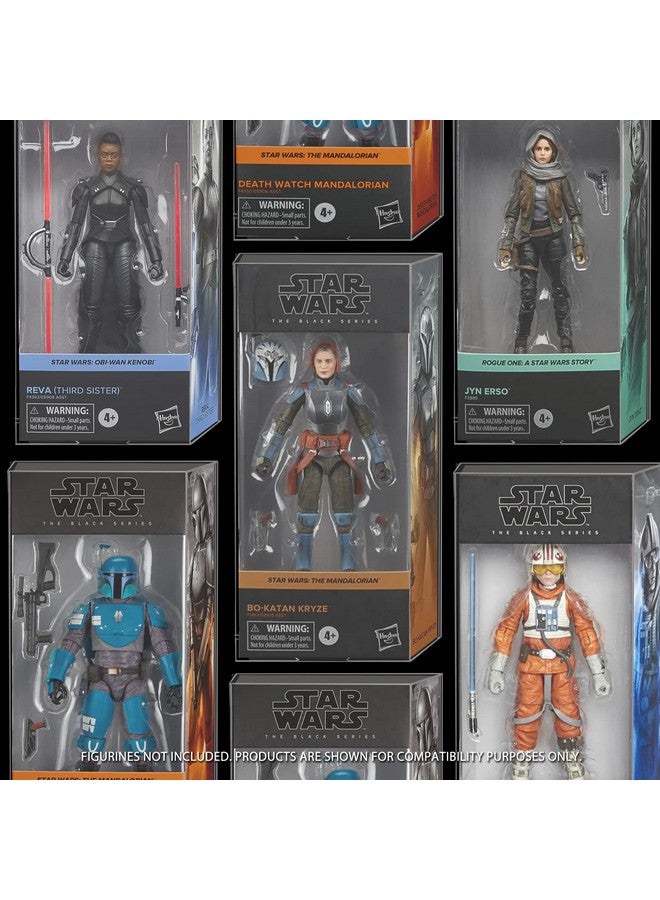 EVORETRO Action Figure Display Case Compatible With Star Wars Black Series With Angled Corners Regular 6" Action Figures Thick Ultra Clear Protective Cases Pet Plastic Box Protector 10 Pack - Image 4