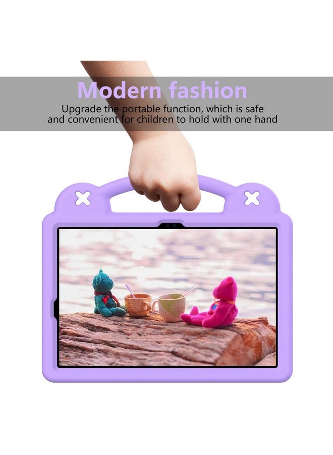 YRH for Galaxy Tab S9 FE 5G Case 10.9-inch Kids, EVA Boys Girls Stand Handle Cover for Samsung S9 FE/S9/S8/S7 Tablet Case, with DIY Cartoon Figures, Purple - Image 4