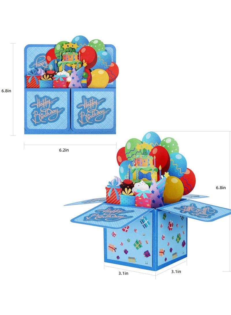 SYOSI Happy Birthday Cards, Funny Birthday Card, 3D Birthday Greeting Card, Pop Up Birthday Card ​with Envelopes and Message Tag, Birthday Cards for Women, Men, Kids - Image 2