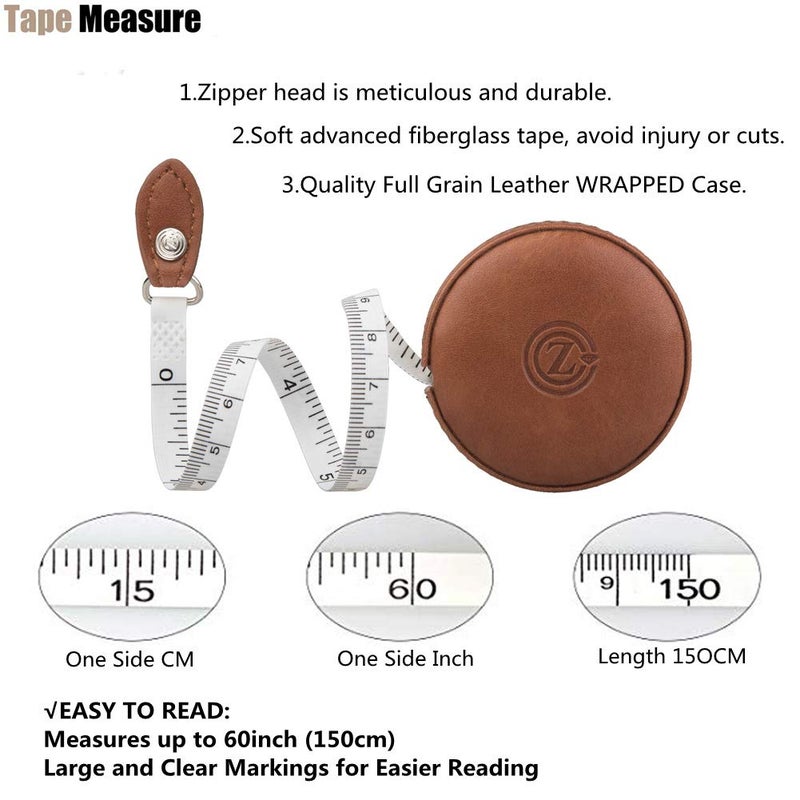 Z_جوده وثقه Sewing Tape Measure, Medical Body Cloth Tailor Craft Dieting Measuring Tape, 60 Inch/1.5M Dual Sided Retractable Ruler with Push Button Round - Image 2