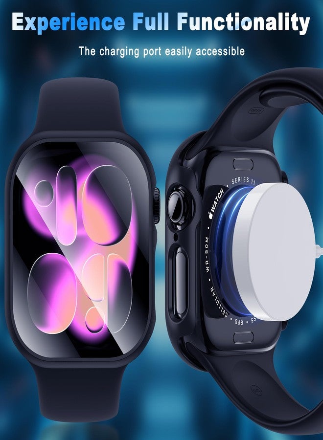 YWXTW Case Compatible with Apple Watch Series 11/10 46mm with Screen Protector, Premium Full Coverage Ultra Thin Hard PC Cover Tempered Glass Protective Case for iWatch Series 11/10 - Image 5