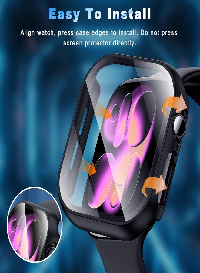 YWXTW Case Compatible with Apple Watch Series 11/10 46mm with Screen Protector, Premium Full Coverage Ultra Thin Hard PC Cover Tempered Glass Protective Case for iWatch Series 11/10 - Image 4