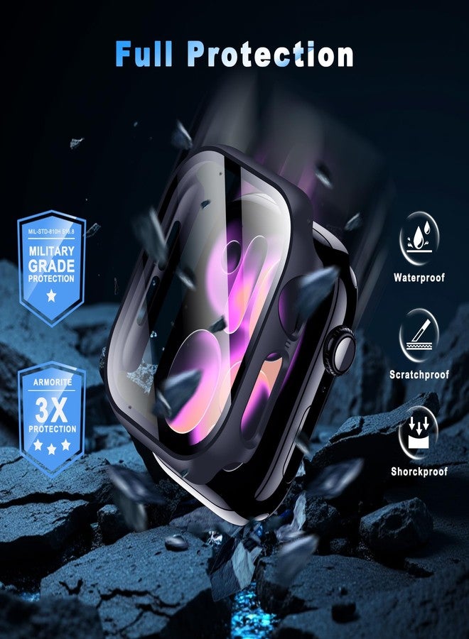 YWXTW Case Compatible with Apple Watch Series 11/10 46mm with Screen Protector, Premium Full Coverage Ultra Thin Hard PC Cover Tempered Glass Protective Case for iWatch Series 11/10 - Image 2